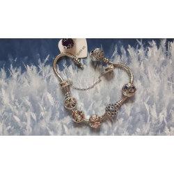 Zawieszka beads charms pandora koralik ażurowy fioletowy